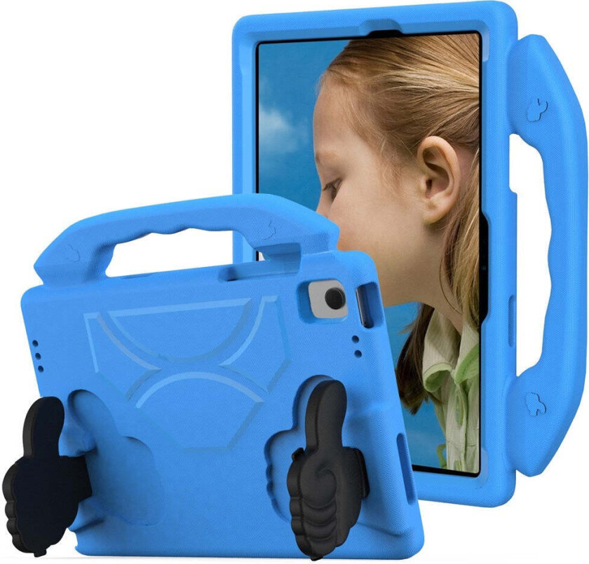 Samsung Galaxy Tab A11+ (Plus) / A9+ (Plus) EIDERWOOD Barn Deksel - Thumb Stativfunksjon Deksel - Blå