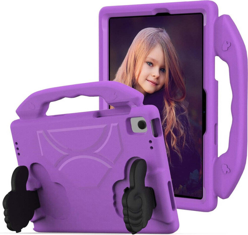 Samsung Galaxy Tab A11+ (Plus) / A9+ (Plus) EIDERWOOD Barn Deksel - Thumb Stativfunksjon Deksel - Lilla