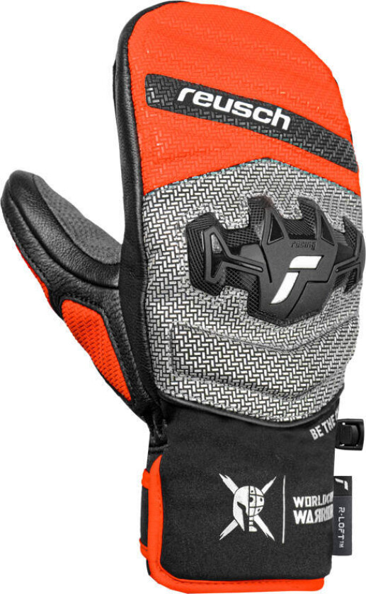 Bilde av Worldcup Warrior GS Junior Mitten black/silver/fluo red 6