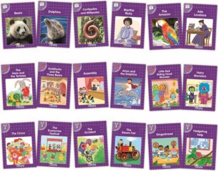 Core Purple Readers Complete Set (18 Books) in Precursive Letters (British English Edition)
