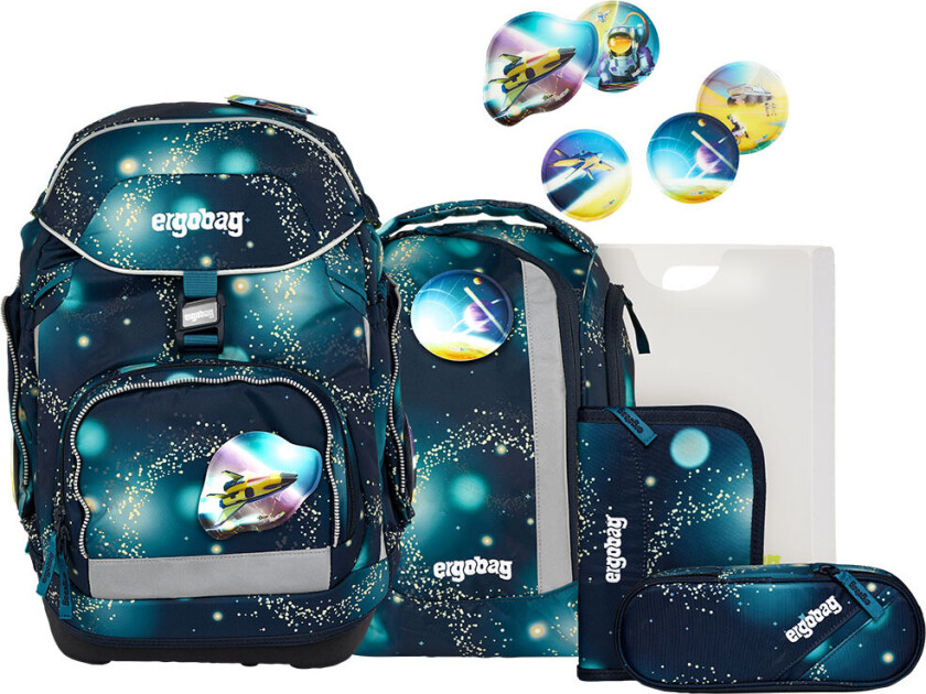 Skolesekk Sett - Pakke - Space TravelBear - - OneSize - Skolesekk