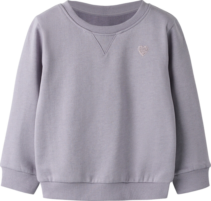 Collegegenser - Noos - NmfVima - Lavender Grå - - 6 år (116) - Collegegenser