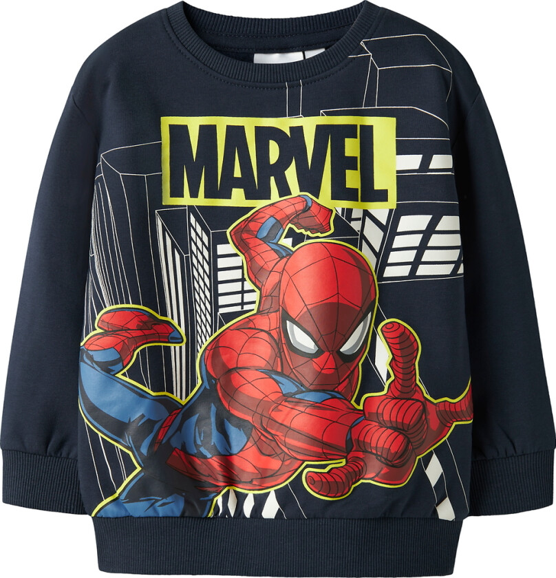 Bilde av Collegegenser - Noos - NmmDion - Spider-Man - Navy Blaze - - 7-8 år (122-128) - Collegegenser