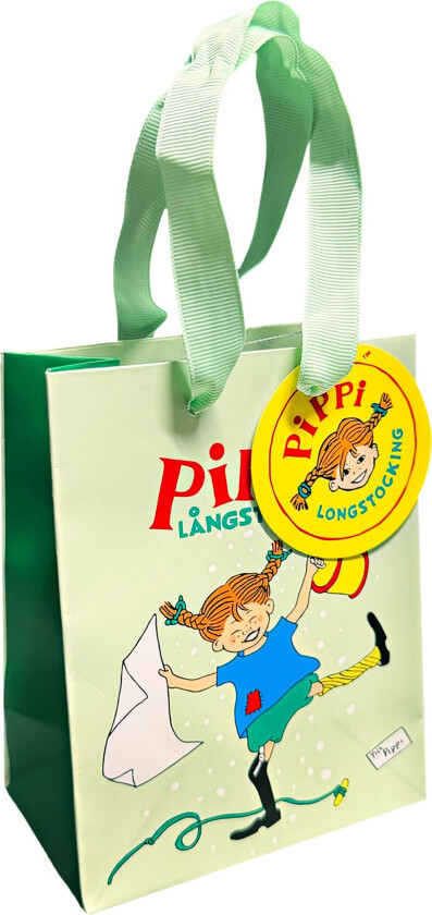 Gavepose Pippi Langstrømpe Liten - Grønn