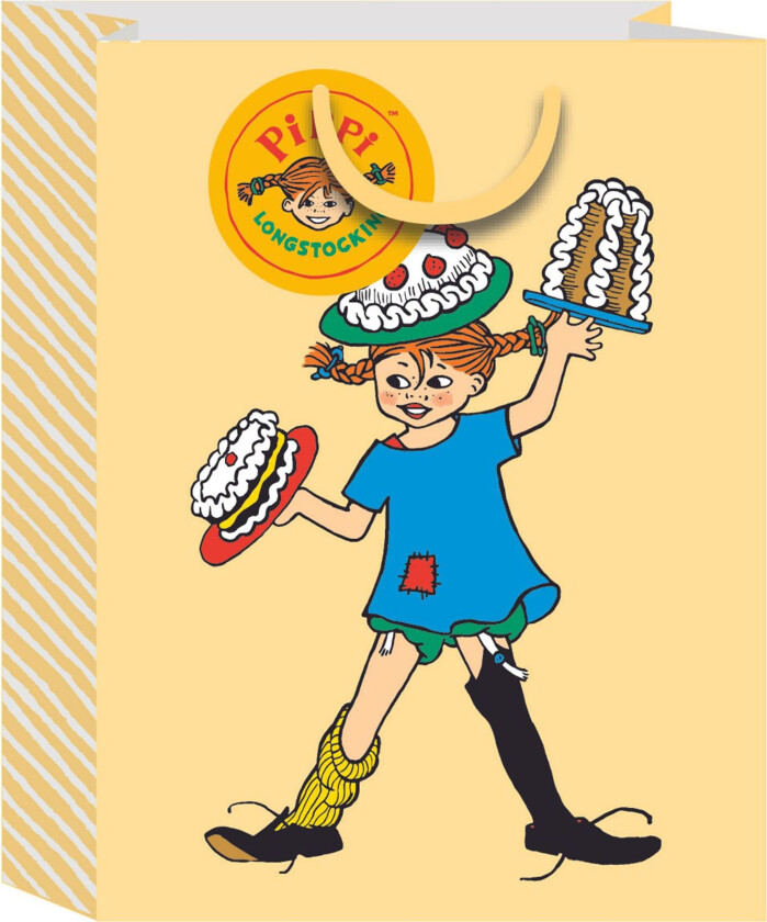 Gavepose Pippi Langstrømpe Medium - Gul