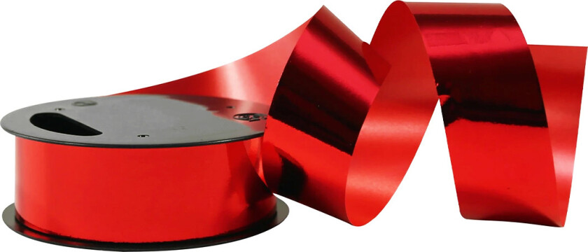 Gavebånd Metallic 10m x 25 mm Rød