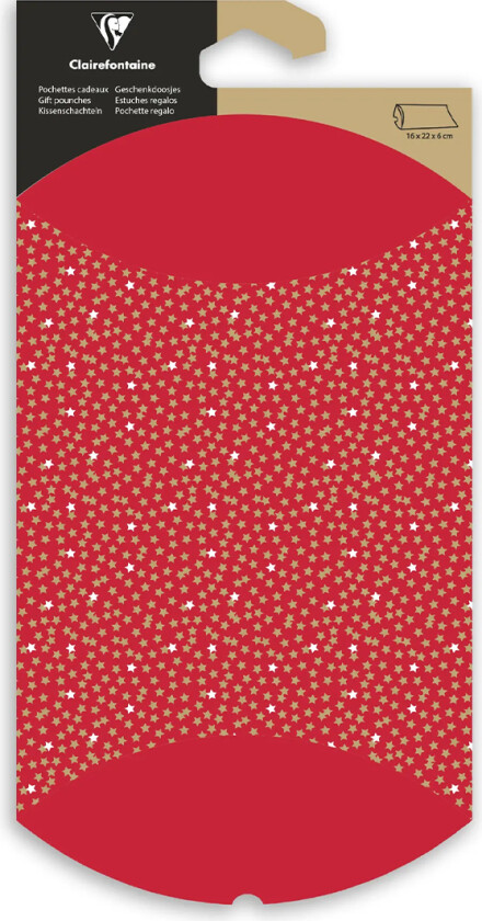 Gavepose 16x22cm Kraft stars