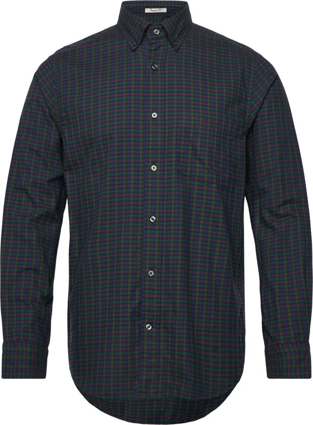 Reg Twill Micro Multi Check Shirt - Navy - M
