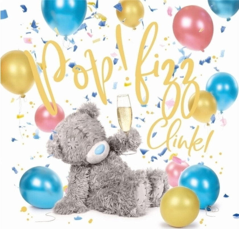 3D holografisk bursdagskort bamse med...