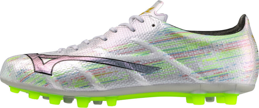 Alpha II Elite AG - Hvit/Sølv iriserende/Svart - Kunstgress (AG), størrelse 47