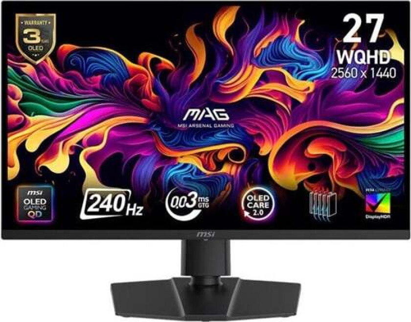 27" MSI MAG 273QP QD-OLED X24 - OLED monitor - 27" - HDR