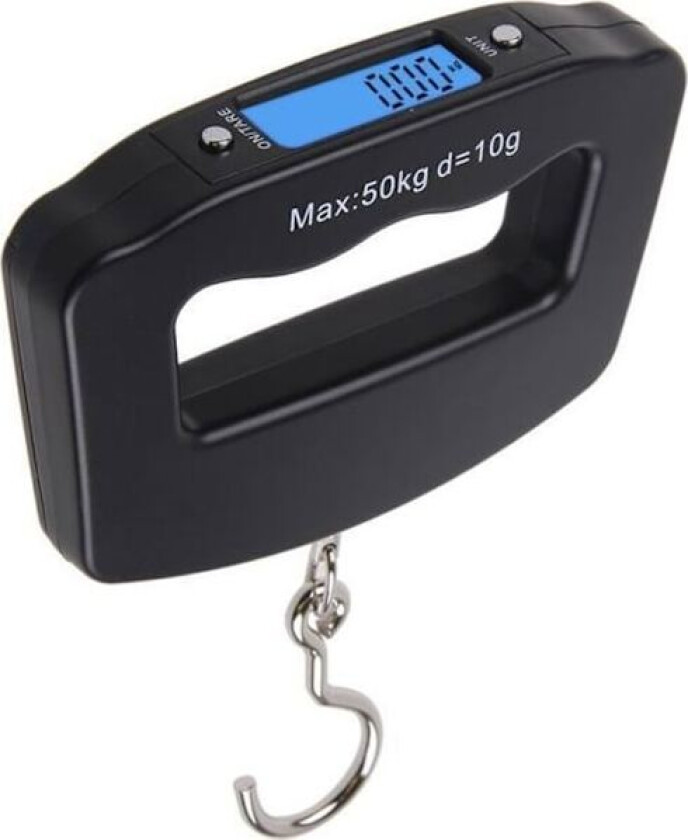 Bagasjevekt, bærbar, 10g/50kg, LCD-skjerm, lettvekt, nøyaktig