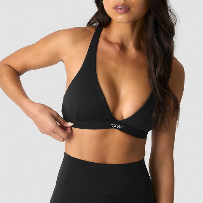 Luxe V-hals Sports-bh Svart
