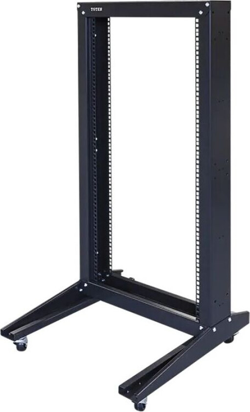 19" Open Frame W/ Wheel 22u 600x600 Black