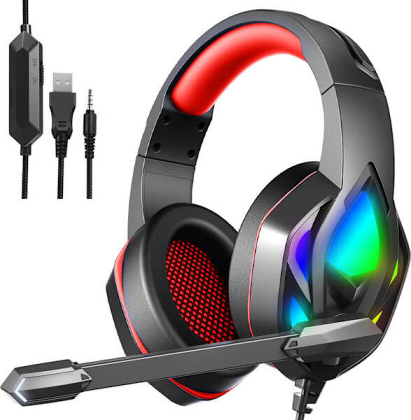 H100 Gaming Headset / Kablet over-ear hodetelefoner Black+Red