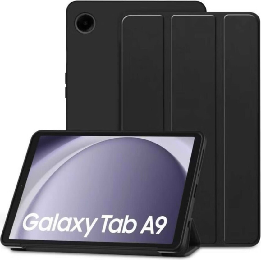 Samsung Galaxy Tab A9 trifold-deksel med stativ – svart