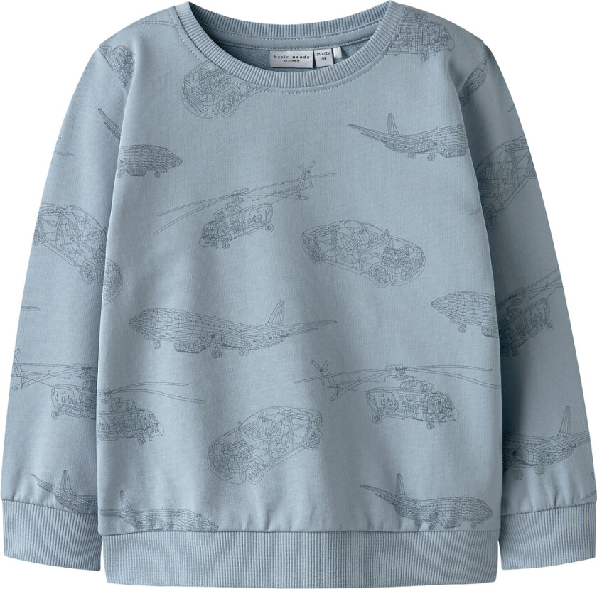 Collegegenser - Noos - NmmVaron - Dusty Blue - - 3 år (98) - Collegegenser