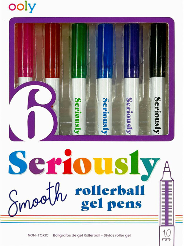 Fargekulepenn - Virkelig jevn kulepenn - 6 stk. - - OneSize - Tusj