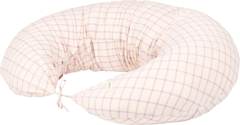 Kit Stories Ltd Maternity Pillow_Cover Powder Mauve Grid - Pink - ONE SIZE
