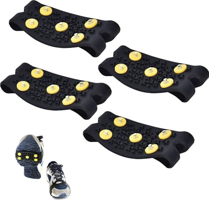 2 par slip-on skogripere, snø- og isklatring anti-skli pigger grep skodeksel for menn kvinner barn