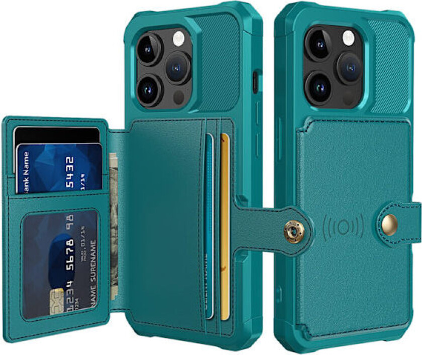 Elegant lommebokdeksel i luksuriøst PU-lær til iPhone 15 Pro