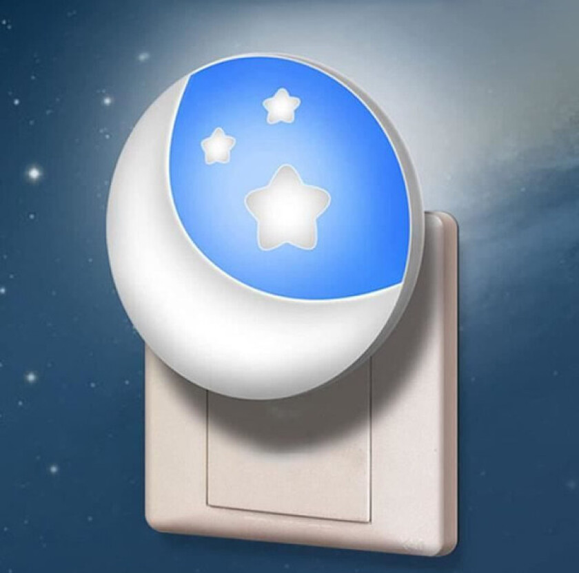 Nattlampe for barne-stikkontakt - Sett med 2 - Skumringssensor