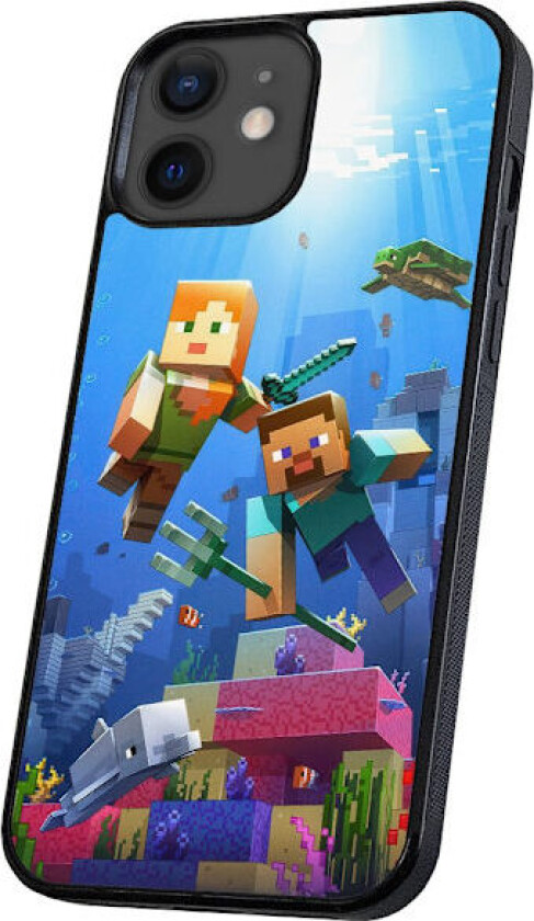 iPhone 12/12 Pro - Deksel/Mobildeksel Minecraft