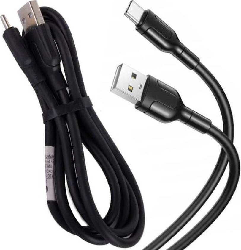 Ekstra lang og sterk USB-C ladekabel for telefon