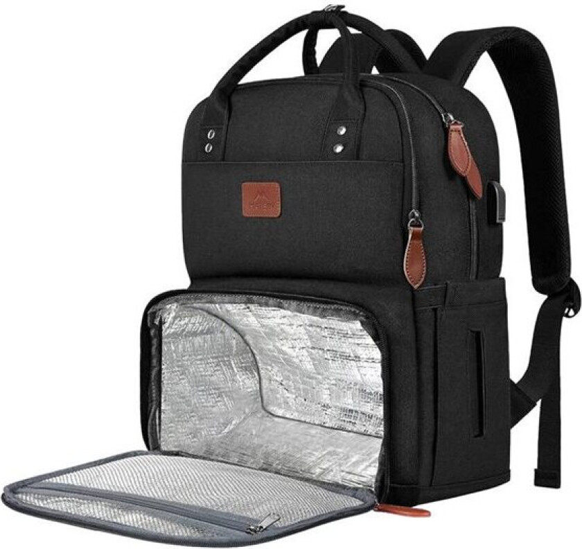 Ryggsekk for bærbar datamaskin / matpakke 15,6'' Matein 1162 USB Svart