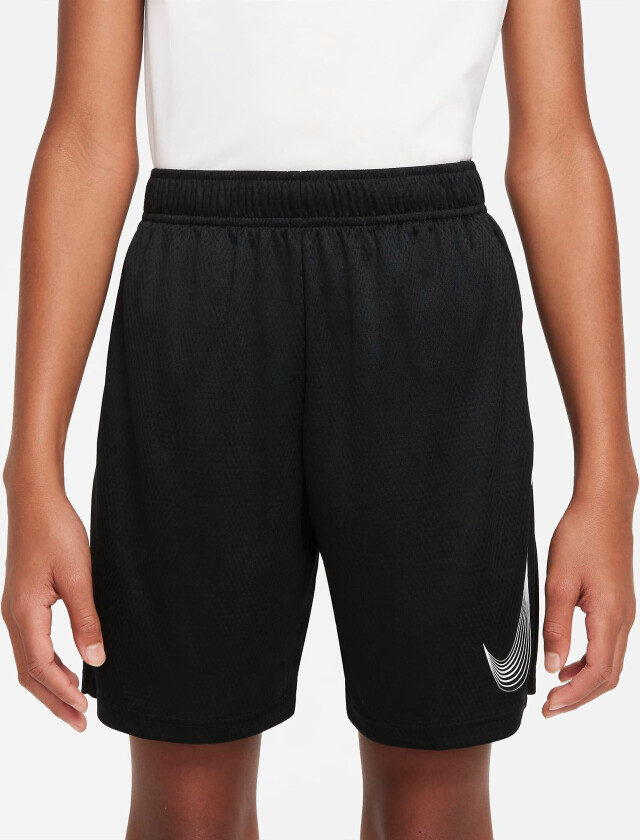 Dri-Fit Older Kids Training Shorts Black/White XL