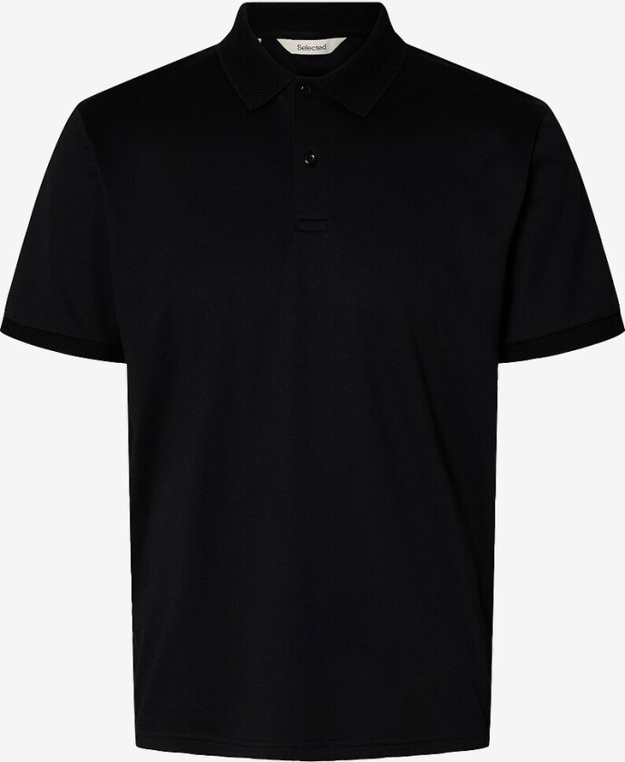 Pologenser slhFave Button SS Polo - Svart