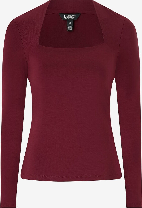 Topp Lyocell Str Jersey-knit Top - Rød