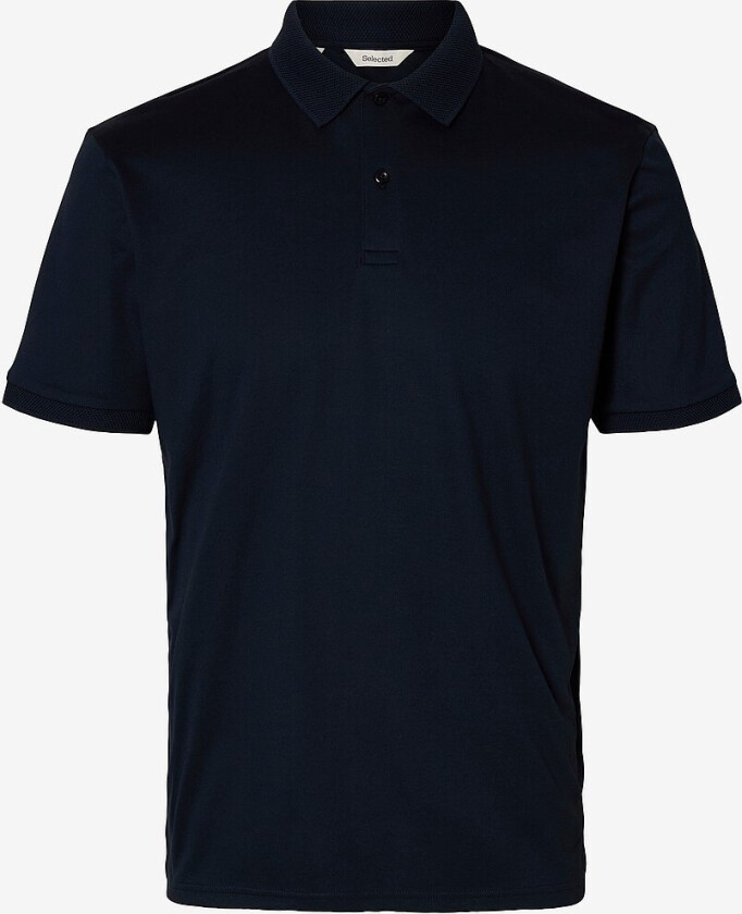 Pologenser slhFave Button SS Polo - Blå