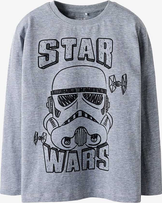 T-skjorte nkmVolt Starwars LS - Grå