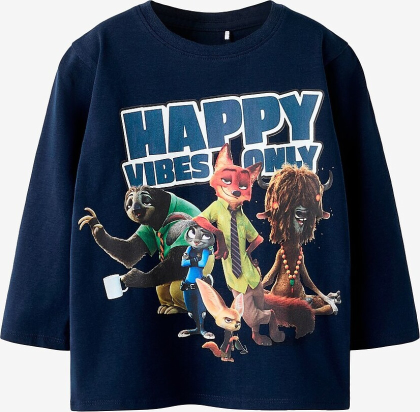 T-skjorte nmmNomal Zootropolis Nreg LS - Blå