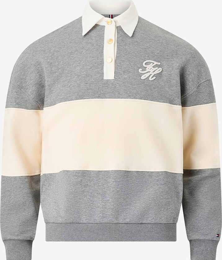 Collegegenser Gold Btn Rugby Fleece - Grå