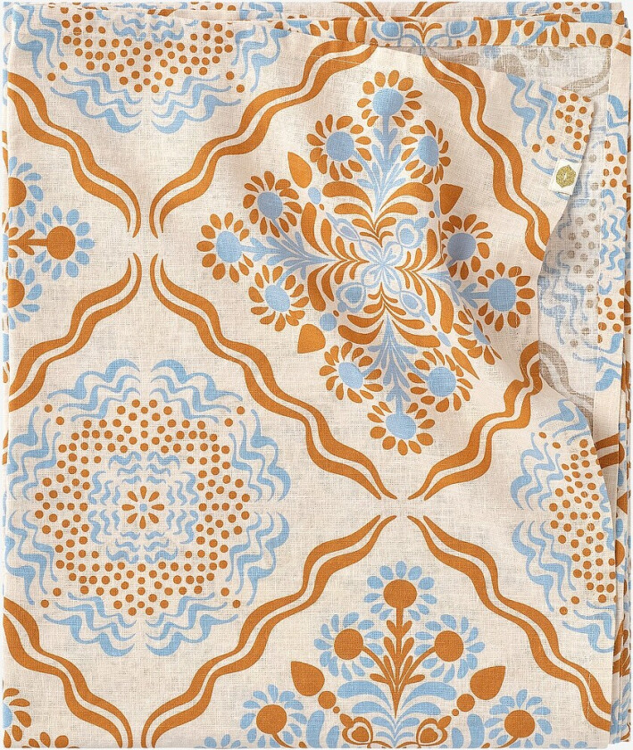 Duk Duk Elly Tile i resirkulert halvlinne - Blå
