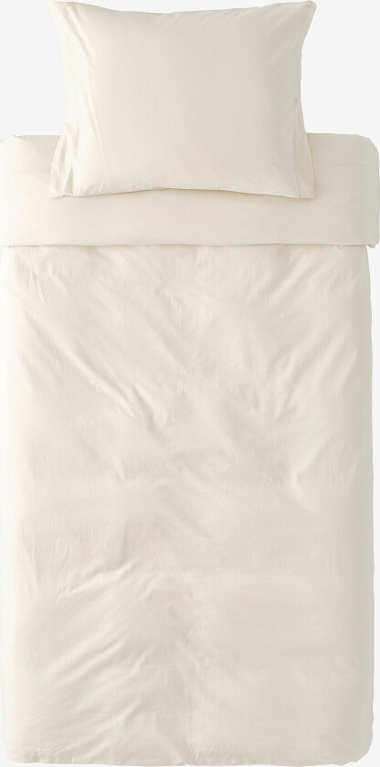 Sengesett Juliette i økologisk bomull, 2 eller 3 deler - Hvit