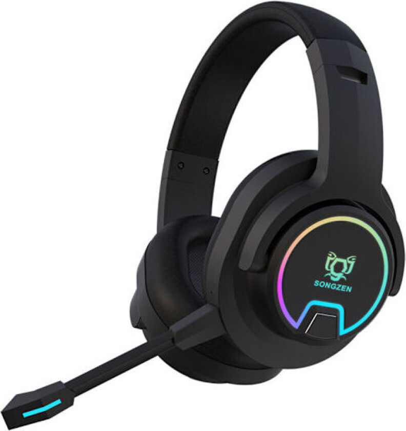 Gaming Headset med mikrofon, Bluetooth Gaming Hodetelefoner med
