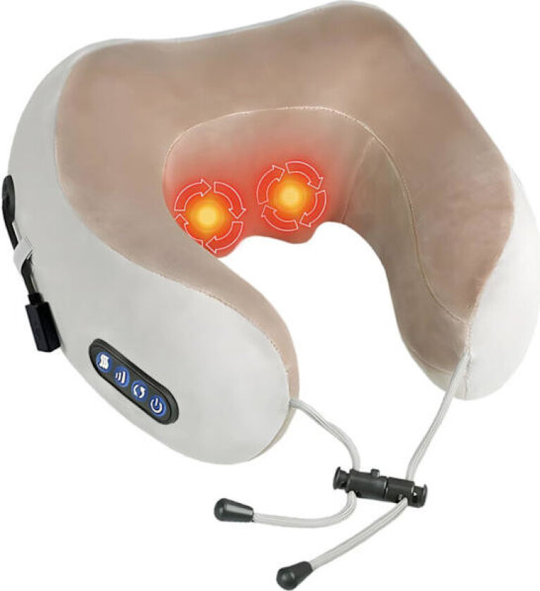 Bilde av Elektrisk nakkemassasje, oppladbar shiatsu-massasje i form av en nakke