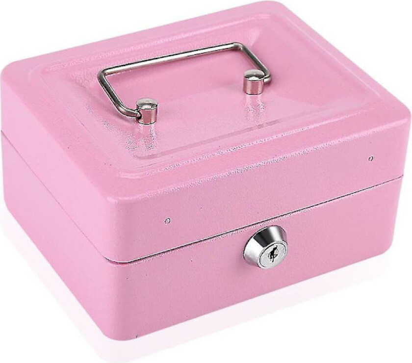 Bilde av Sikkerhetsskap av førsteklasses kvalitet for oppbevaring av medisiner, pengeseddelklemme, rustfritt stål, med nøkkel, rosa