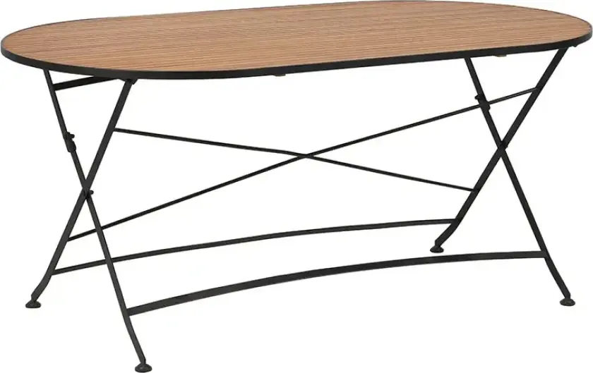 Brewer bord 85x160 cm Svart / Teak