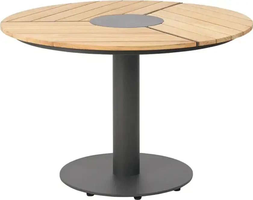 Peace Wood spisebord 110 cm antrasitt / teak