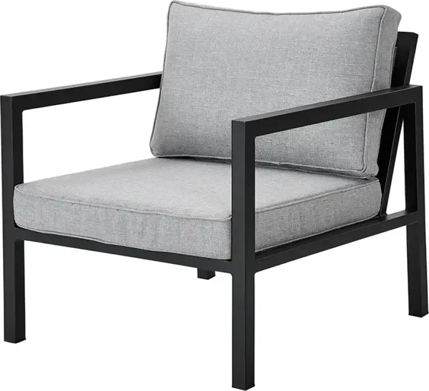 Belfort lenestol inkludert puter svart / Peral Grey