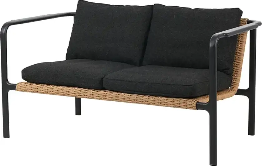 Motty 2-seter sofa svart / Teddy black