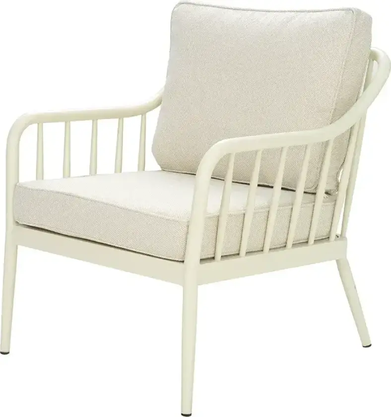 Coleville lenestol Pearl white / Dot beige