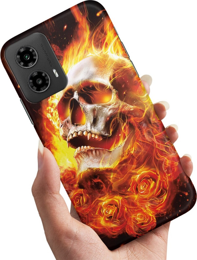 Motorola Moto G54 5G - Deksel/Mobildeksel Burning Skull