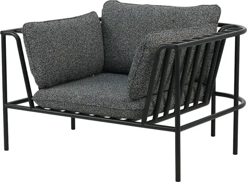 Collier lenestol Svart / Teddy black