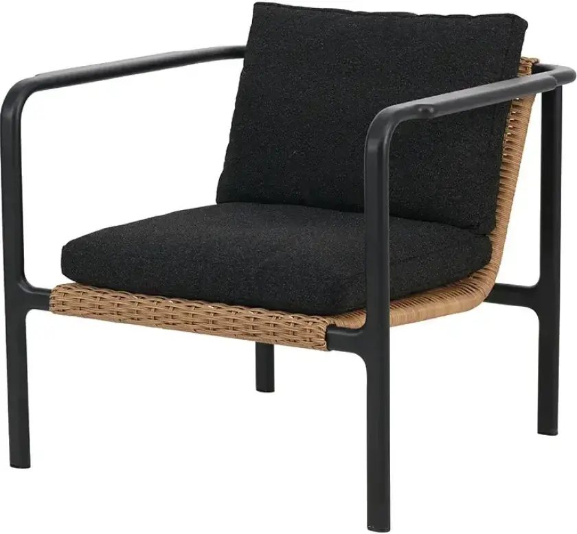 Motty lenestol Svart / Teddy Black