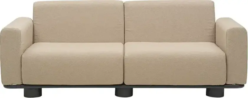 Bolster sofa Antracit / Teddy Beige